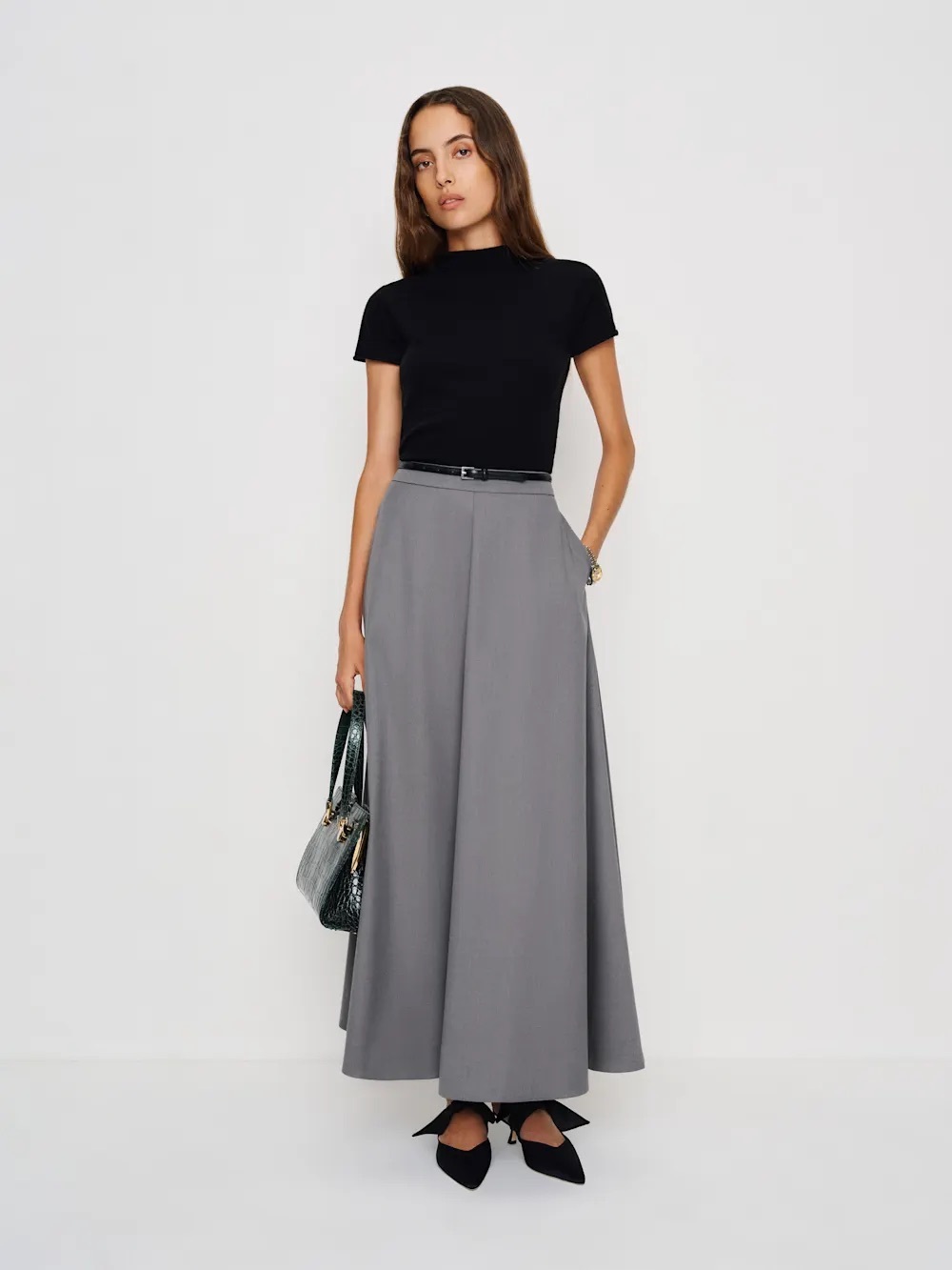 NEW NWT Reformation Harvest Thread Cashmere Mock Neck